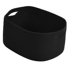 Cotton Rope Storage Basket, 15x10x9 Inches, Woven Basket for 1 Pack Black