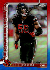 2025 Topps Chrome Red White & Blue #9 Darius Robinson CARDINALS