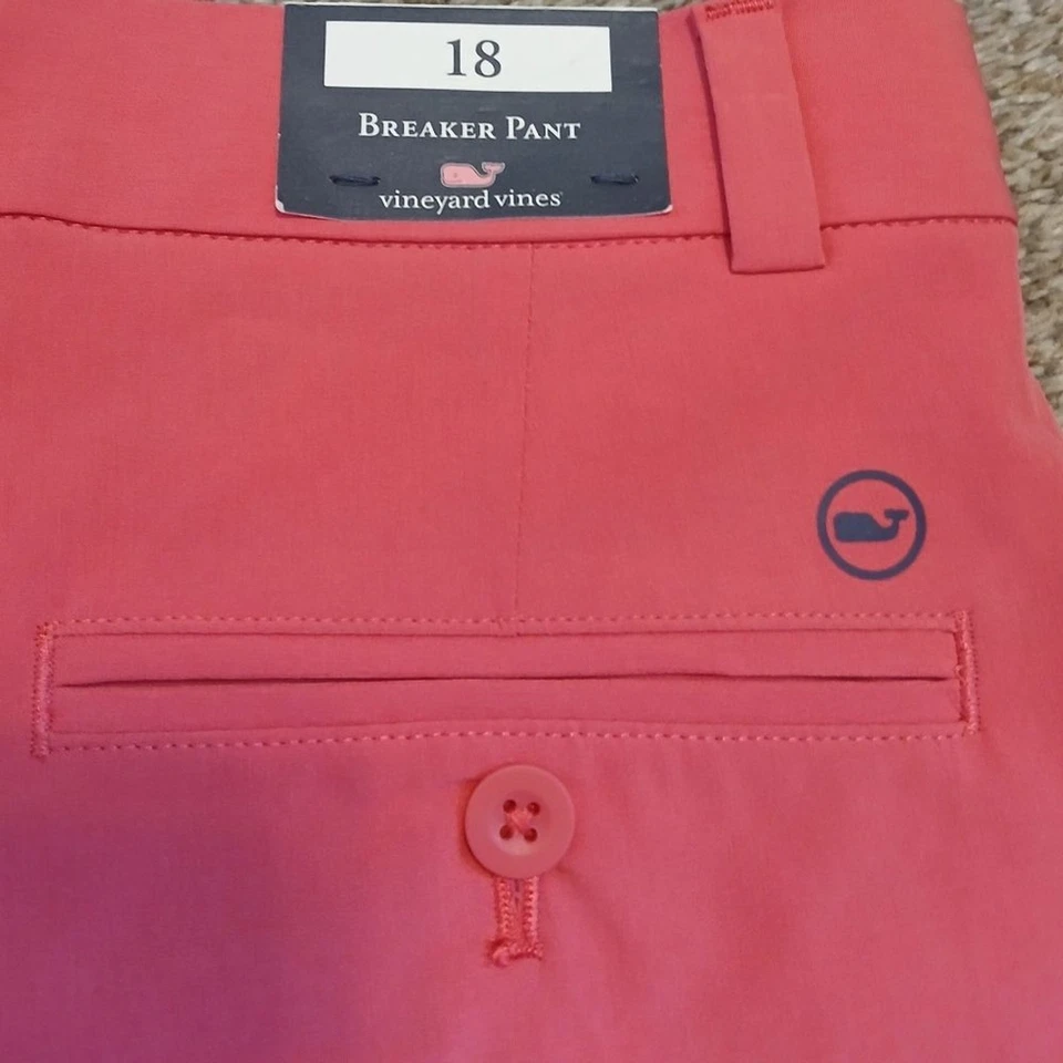 Vineyard Vines Performance Flat Front Casual Breaker Pants Boys Size 18 (NWT) - Image 3 of 4