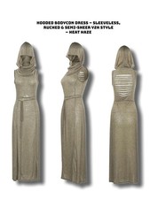 HOODED BODYCON DRESS