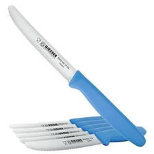 Giesser 6Pcs Kitchen Knife Set 4.5" Tomato Steak Serrated Made in Germany