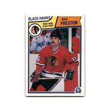 1983 O-Pee-Chee Rich Preston Chicago Blackhawks #110