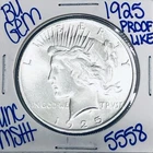 1925 BU UNCIRCULATED SILVER PEACE DOLLAR AUTHENTIC U.S. MINT FREE SHIPPING 5558