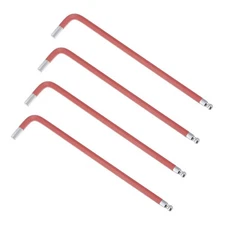 4pcs 6mm Ball End Hex Key Wrench L Shaped Long Arm S2 Steel Repairing Tool