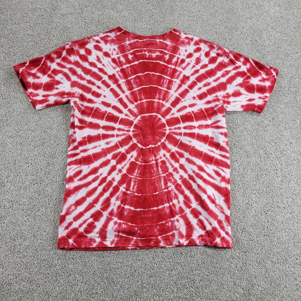 Wes & Willy Ohio State Tie Dye Shirt Youth L 14/16 Red White Spell Out Logo - Image 3 of 4
