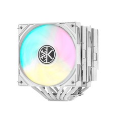 Dual Towers CPU Air Cooler 120mm ARGB for AMD Intel, High Performance, White