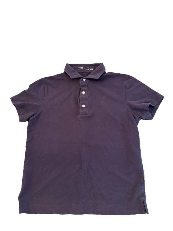 Kent Wang Polo L Large - Pique- Navy - Fits Like Medium, see measurements