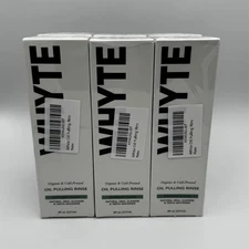 6 pack WHYTE Oil Pulling Rinse Spearmint 8oz Natural Oral Cleanse Mouthwash