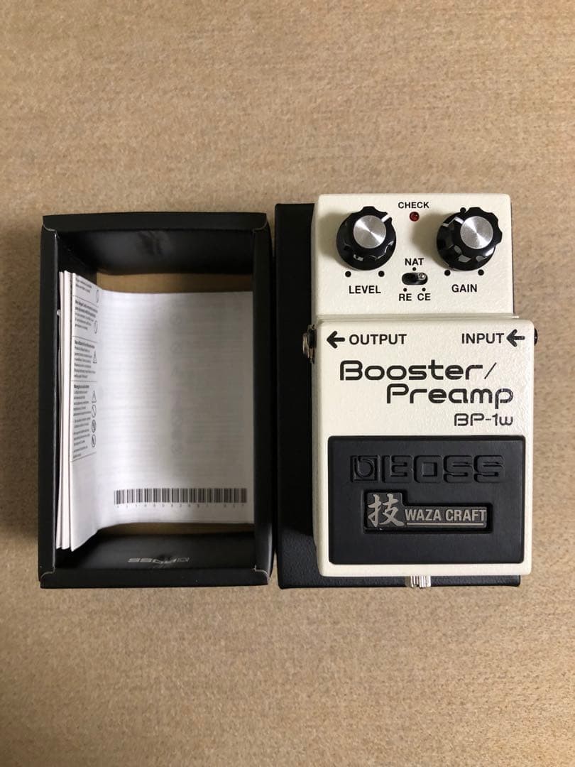 Pédale d'effet guitare BOSS BP-1W BoosterPreamp WAZA CRAFT avec boîte