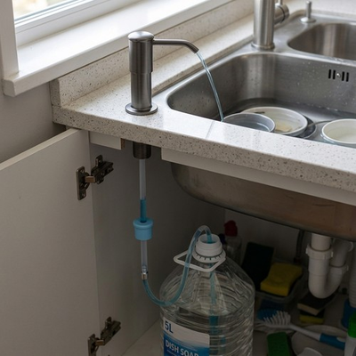 #ad Gun Gray Soap Dispenser Pump with 1m Extension Tube Kitchen Sink Accessory $8.39