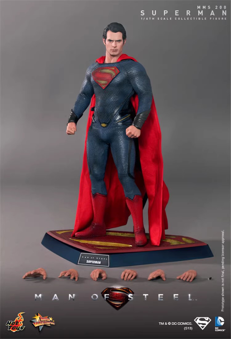 New Hot Toys MMS200 Man of Steel Superman Henry Cavill 1/6 Figure