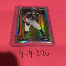 2025 Topps Chrome Football #55 Roschon Johnson Refractor hyper 