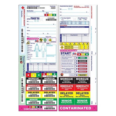 DISASTER MANAGEMENT SYSTEMS DMS 05006 All Risk Triage Tags,PK50 38E563 ...