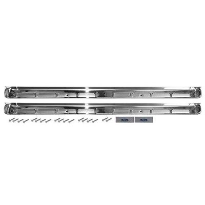 Door Sill Plate Kit 67 Mustang w/ Blue Product of Ford Decals Stainless Steel...