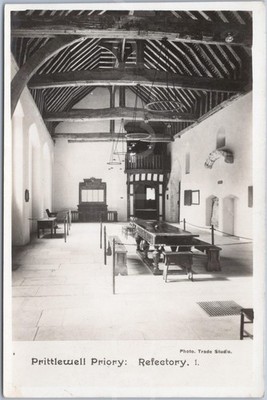 Prittlewell Priory Refectory England RPPC Vintage Postkarte