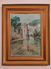 DOMENICO SELO SELOSKI ( 1924-1981 ) Dipinto Olio su tela cm 50x70