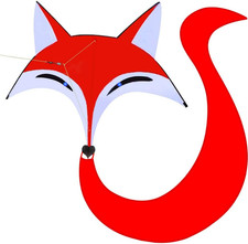 for Kids Red Fox Kite Outdoor Fun Sports Single Line Kite with Flying Tools