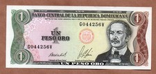 1 Peso 1987  ROBERTO SALADIN 126b(2)  ** Choice UNC **  Oro DOMINICAN REPUBLIC