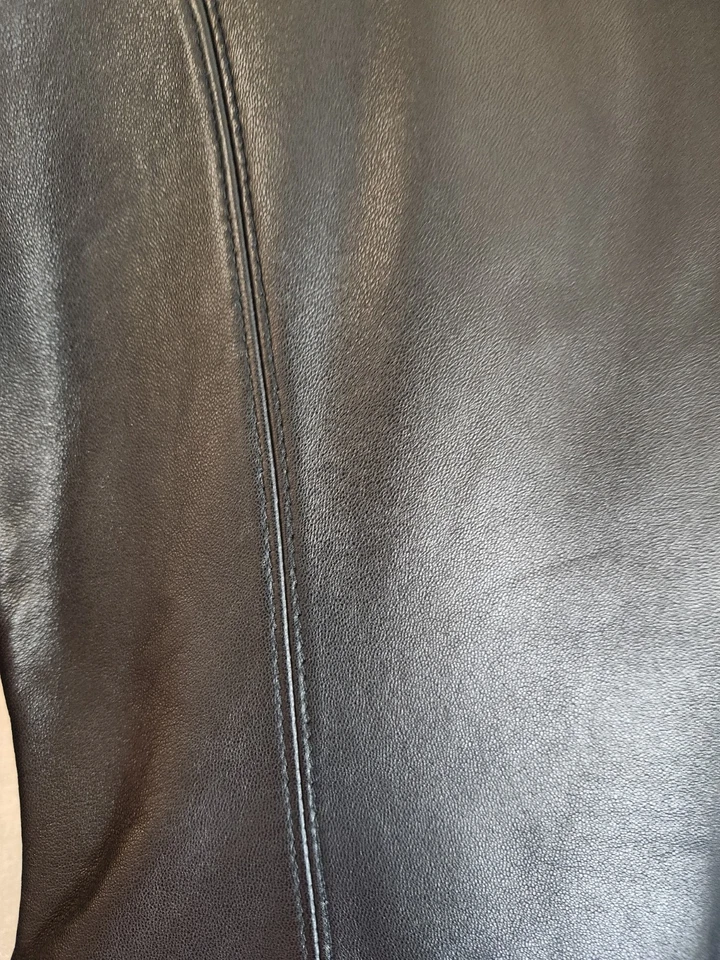 Vestido Vaina Antonio Melani Suave Negro Cuero Genuino y Elástico Talla 10 Nuevo sin Etiquetas Foto 3 de 4