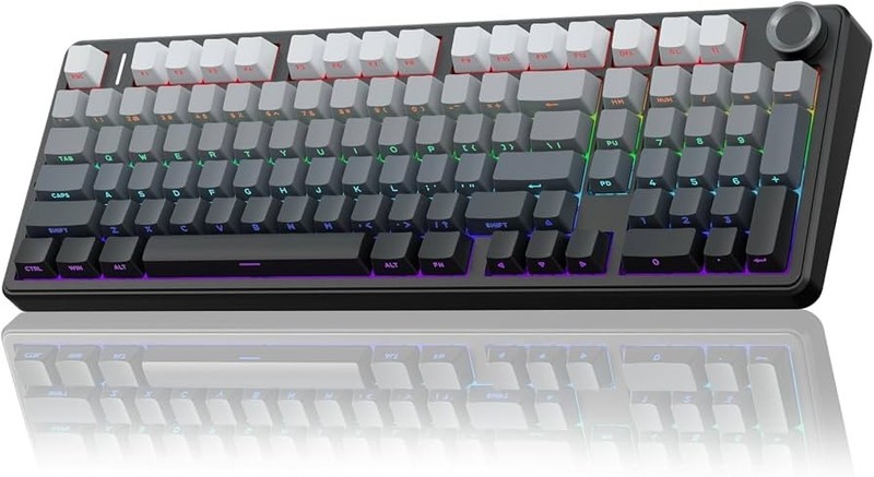 AULA F99 Pro Tri-Mode Wireless Mechanical Keyboard RGB Hot Swap Black