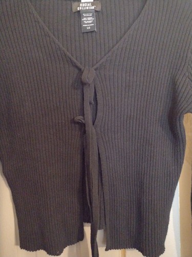 Social Collision schwarze Langarm Strickjacke Größe L - Bild 2 von 5