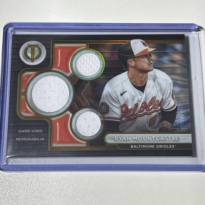 2024 Topps Tribute Ryan Mountcastle Baltimore Orioles  Gold Triple Relic #d /75