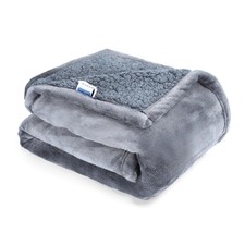 Waterproof blanket for dogs M 100 x 75cm soft and soft grey polyester