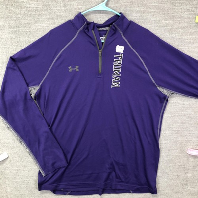 #ad Truman Bulldogs Shirt Mens Large Purple NCAA Under Armour 1 4 Zip Pullover $18.99