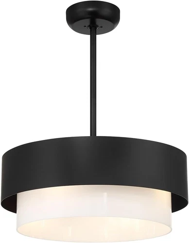 Diana Fandelier Mid-Century Chandelier Ceiling Fan, Matte Black - Picture 4 of 6