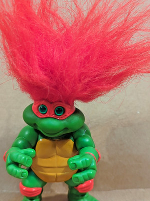 Vintage 1993 TMNT Raphael Troll Figure Teenage Mutant Ninja Turtles