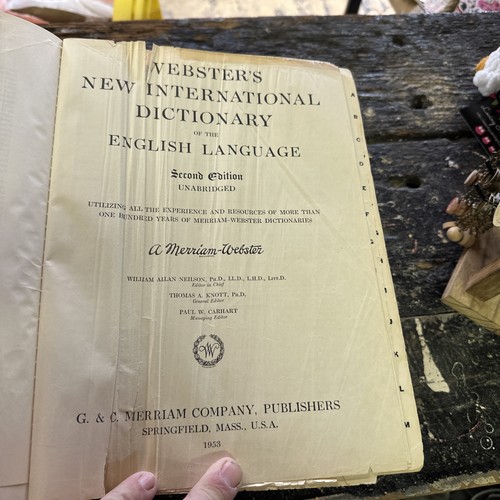 1950 webster's new international dictionary 2nd unabridged Good Condition - Picture 3 of 4