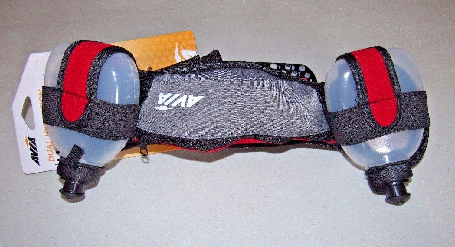 AVIA RED NYLON DUAL HYDRATION ZIPPERED POCKET WATER BOTTLE WAIST PACK eBay