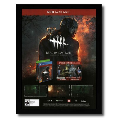 2017 Dead by Daylight Framed Print Ad/Poster PS4 Xbox One Horror Video Game Art