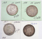 4 Old Canada Silver 50 Cents from Old World Coin Estate Collection (501)