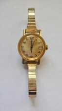 Vintage Timex watch Speidel USA band gold tone face AS IS appears good