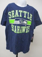 New Seattle Seahawks Kids Size S 4-L 7/6X Blue Shirt MSRP 25
