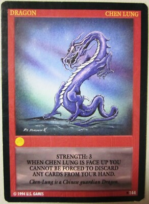 o'o'o . Vintage 1994 . WYVERN Playing TRADING CARD . Dragon . CHEN LUNG 144