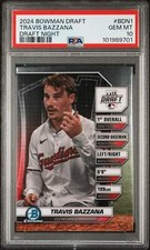 Graded 2024 Bowman Draft Travis Bazzana #BDN1 Draft Night Baseball Card PSA 10