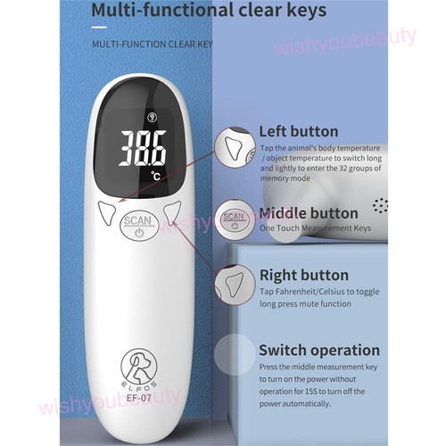 Digitales Haustier In-Ohr Thermometer USB Wiederaufladbar Hund Katze Kühe Tier Thermometer - Bild 5 von 12