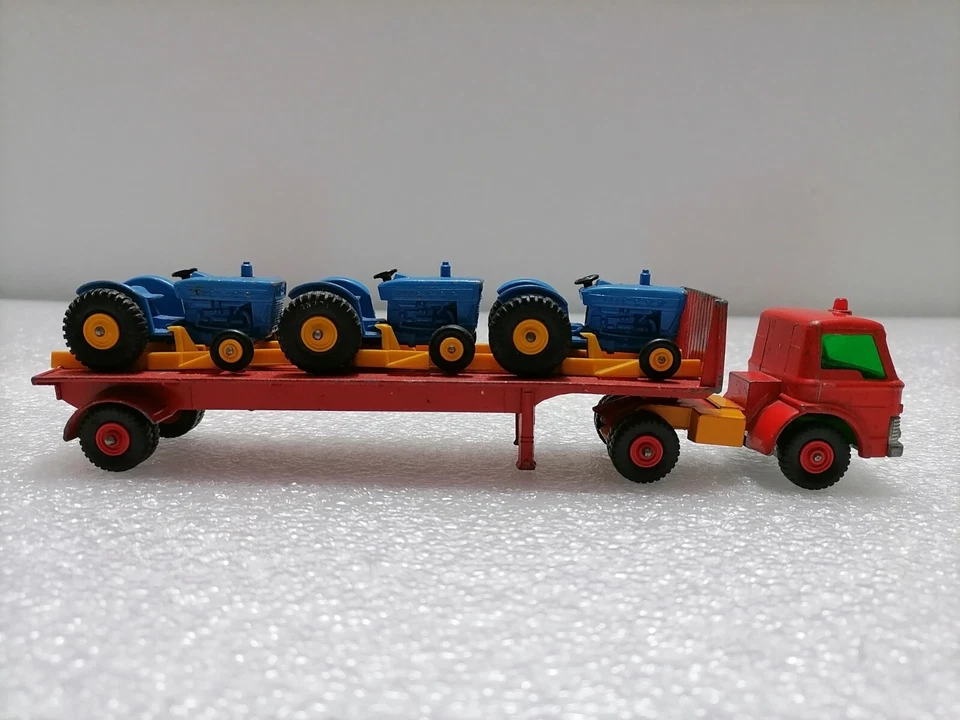 Ford Trucktor + Transportador Tansker - Caja de fósforos de colección tamaño King Inglaterra 1960 Foto 4 de 4