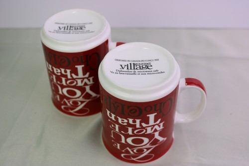 2er Set rote Kaffeetassen Love You More Than Chocolate Gourmet Village - Bild 5 von 7