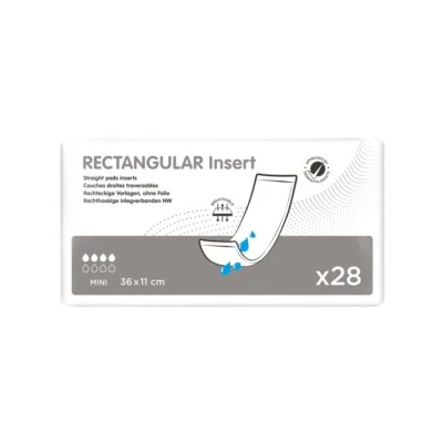 ONTEX Rectangular Insert Mini Rechteckvorlagen, ohne Folie, 36 x 11 cm, 28er Packung