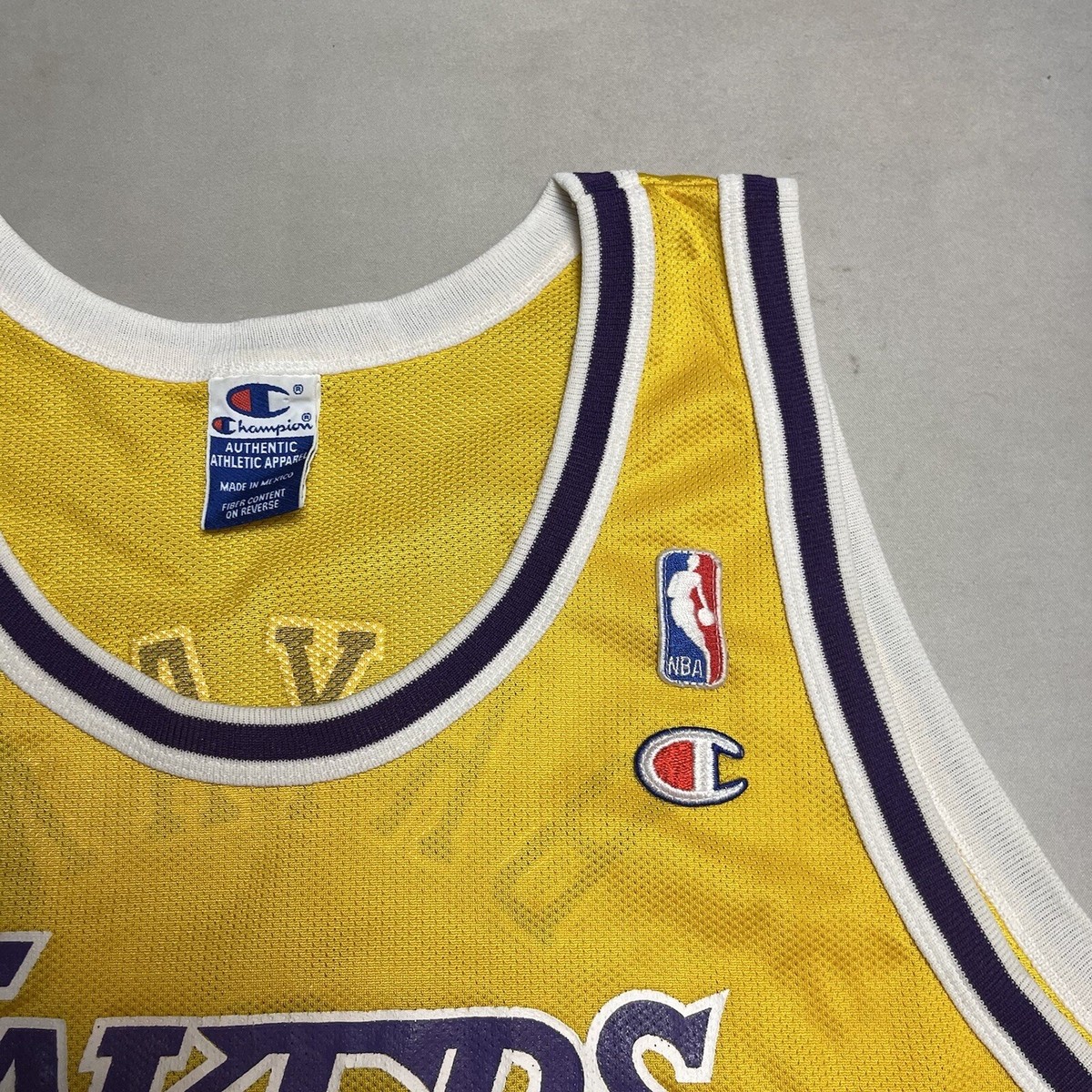 CIVIATELIER×KOBE BRAYANT JERSEY [XL] Vintage Kobe Bryant Champion Jersey Yellow 8 Size 52 XXL Rookie
