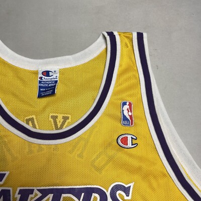 Vintage Kobe Bryant Champion Jersey Yellow 8 Size 52 XXL Rookie
