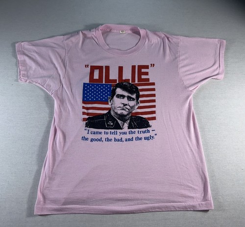 Rare Vintage Oliver North The Good Bad Ugly T-shirt 80s Size L Single Stitch - Picture 2 of 7
