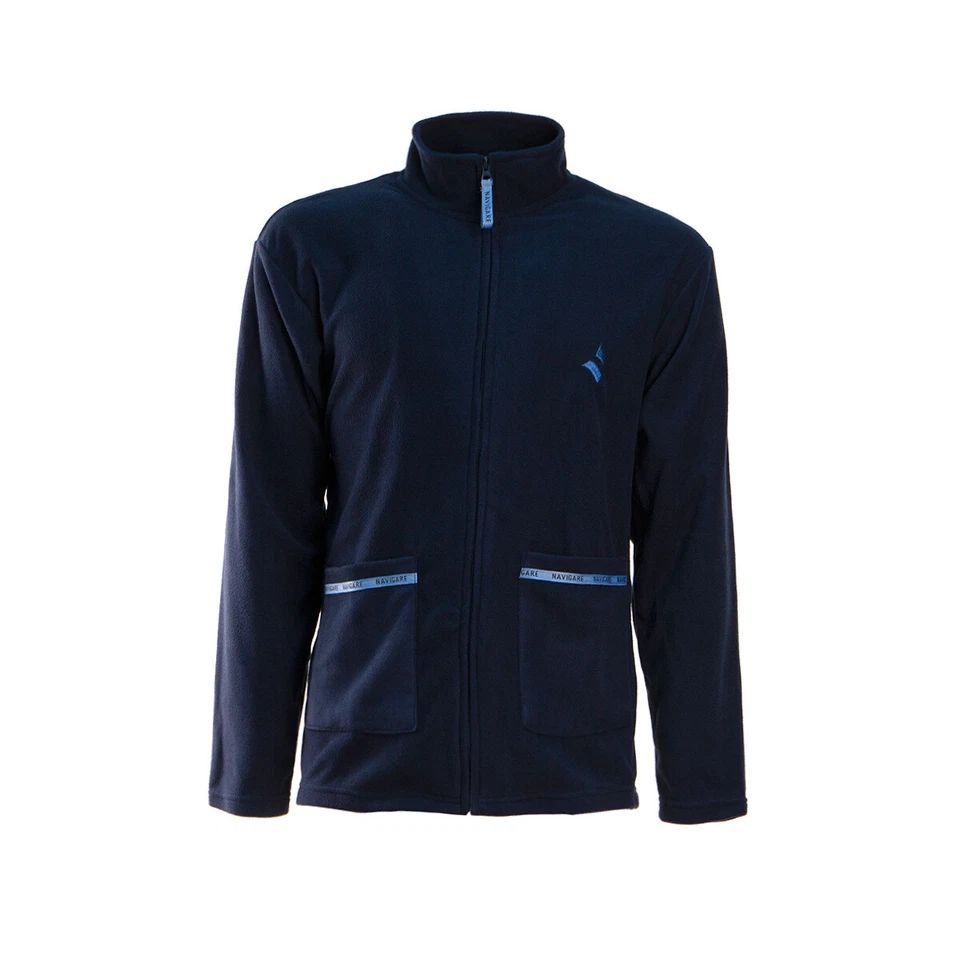 Giacca da camera uomo con zip intera Navigare in Pile 140973 W299 - Immagine 2 di 3