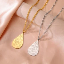 VASSAGO Water droplet Jewelry one the Neck Stainless Steel Necklace for Men