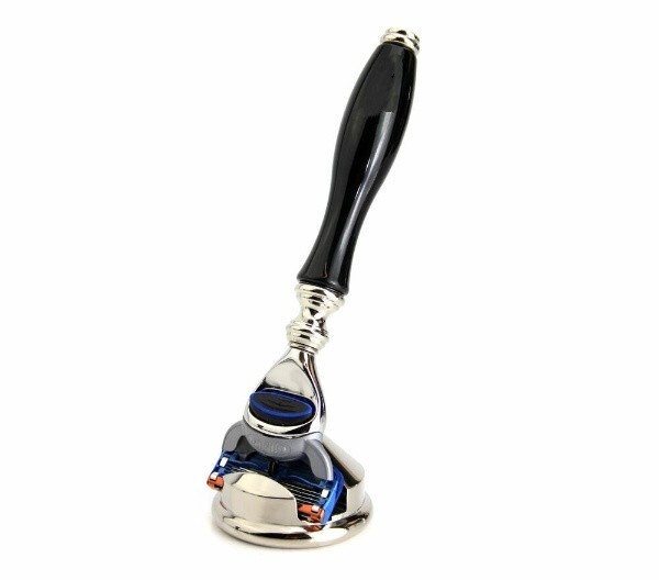 With Black Resin Handle & Safety Razors Stand Holder