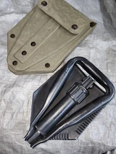 USGI Military E TOOL ENTRENCHING TOOL SHOVEL w ACU COVER CARRIER
