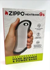 NEW Zippo Heatbank 9s Rechargeable Hand Warmer & Power Bank Up to 9 Hours Heat